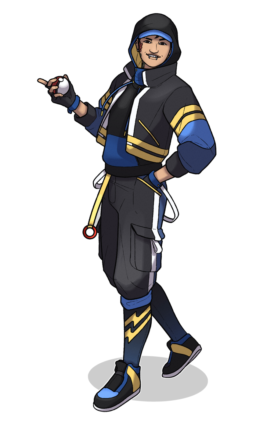 Karim | Pokemon AU Electric Gym Leader Simple Color, Full Body ($115)