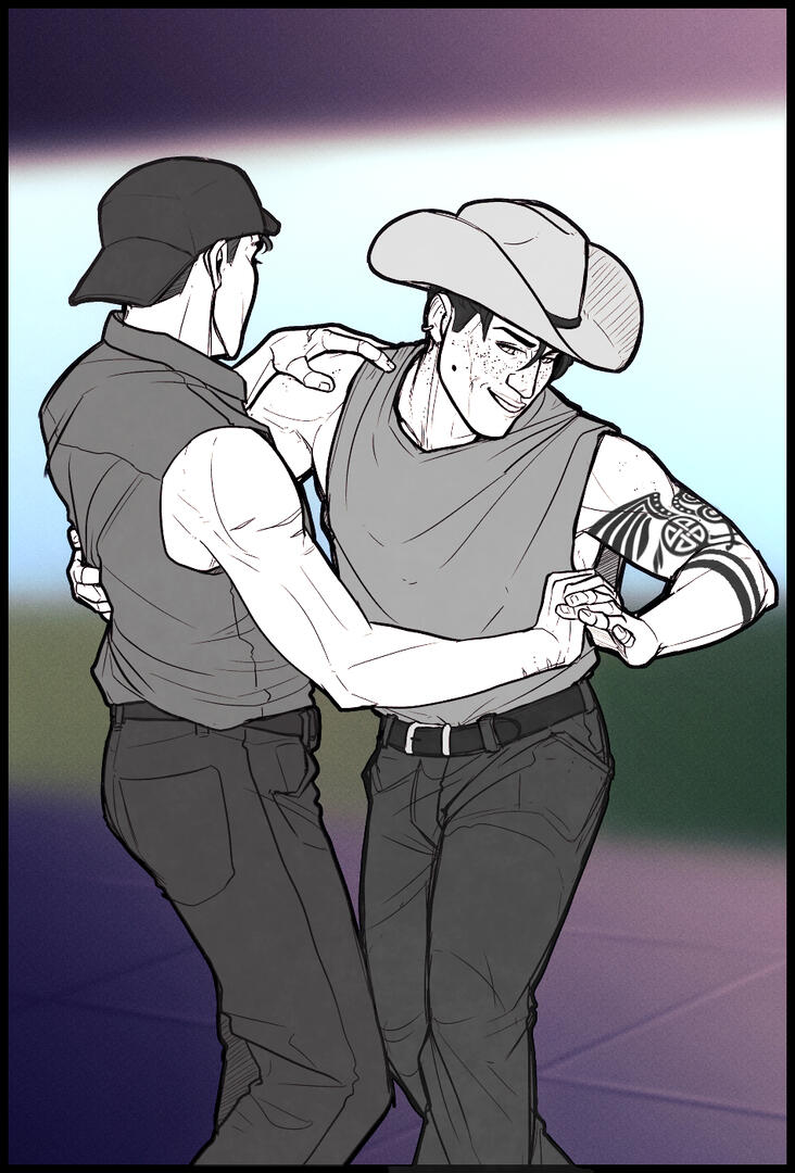 "Line Dance" | Modern AU Seòrco on a date Sketch, 2× Full Bodies Minimal BG ($105)