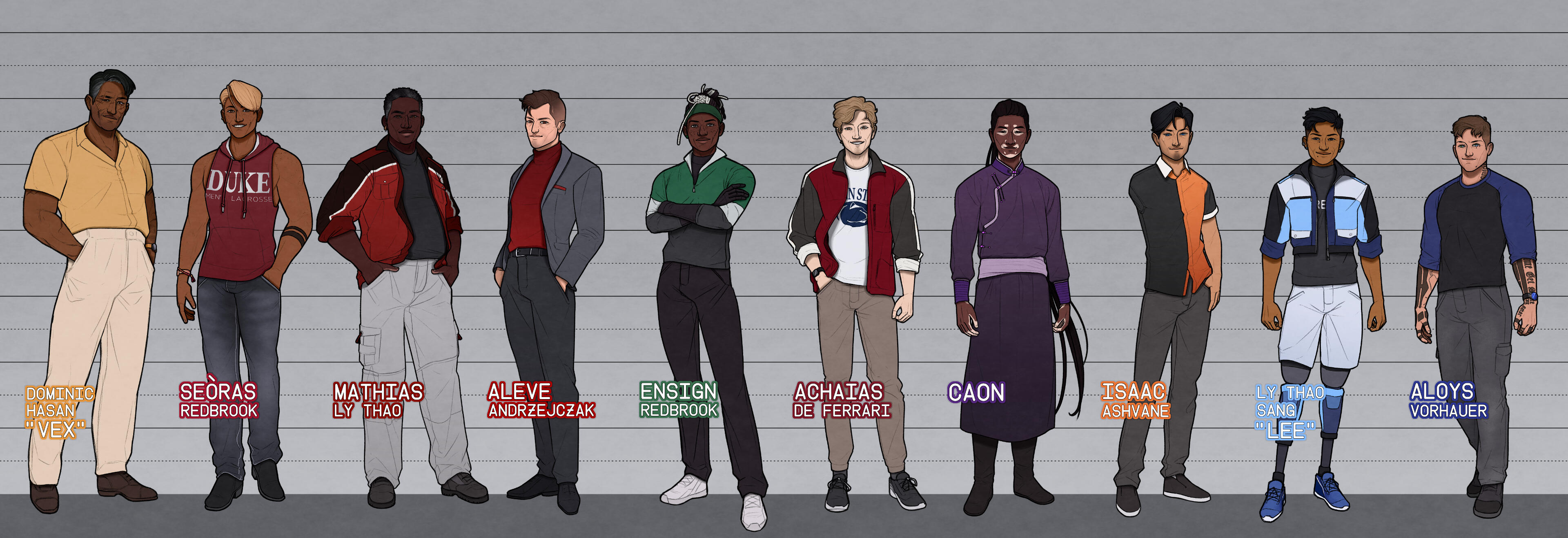 Ensemble | Modern AU Full Male Cast Line-Up