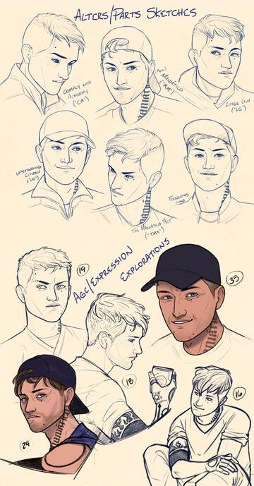 Aloys | Modern AU | Character Sketches